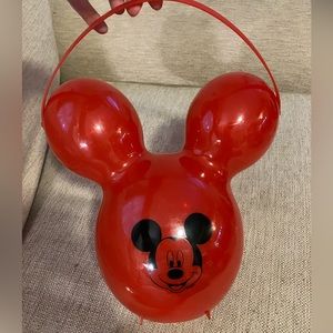 Disney parks 60th anniversary red Mickey Mouse balloon popcorn holder
